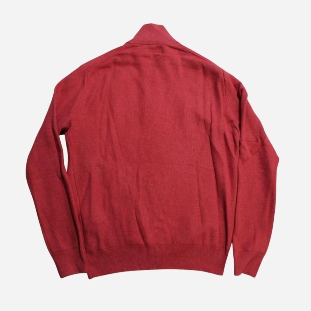 Mens Y2K Style Preppy Professional Polo Ralph Lauren Pink 1/4 Zip Sweater - Picture 3 of 8